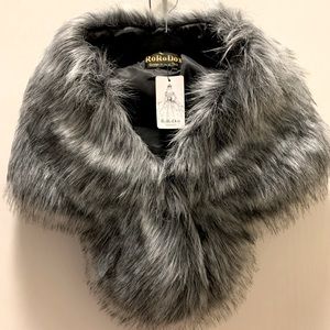 NWT RoRiDox faux fur shawl wrap